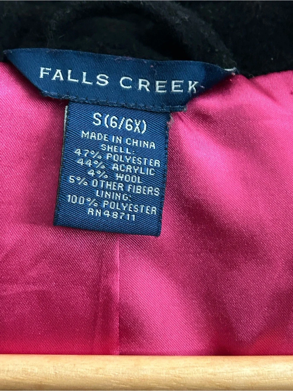 Black Kids Peacoat Jacket - Falls Creek
